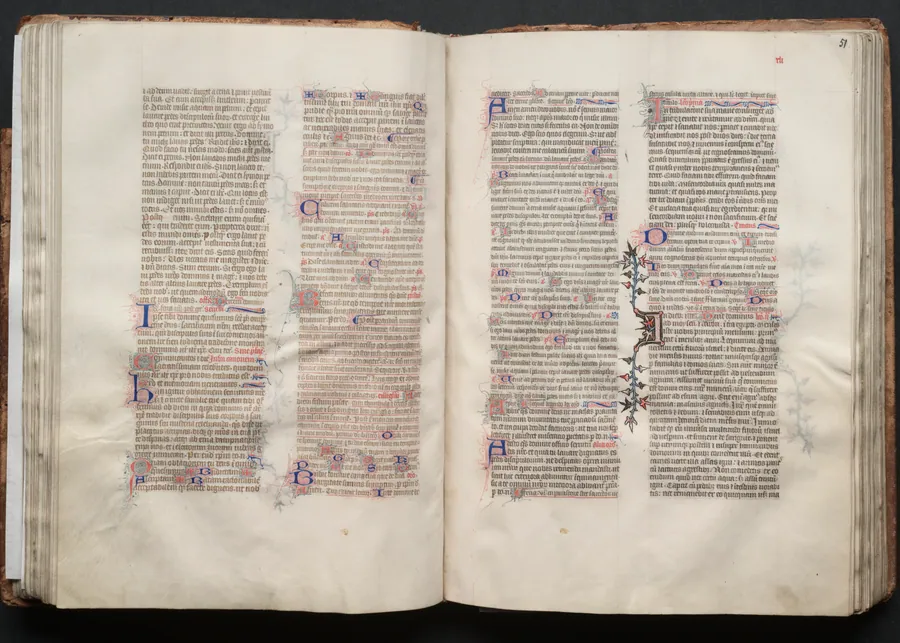 The Gotha Missal:  Fol. 50v, Text by Master of the Boqueteaux