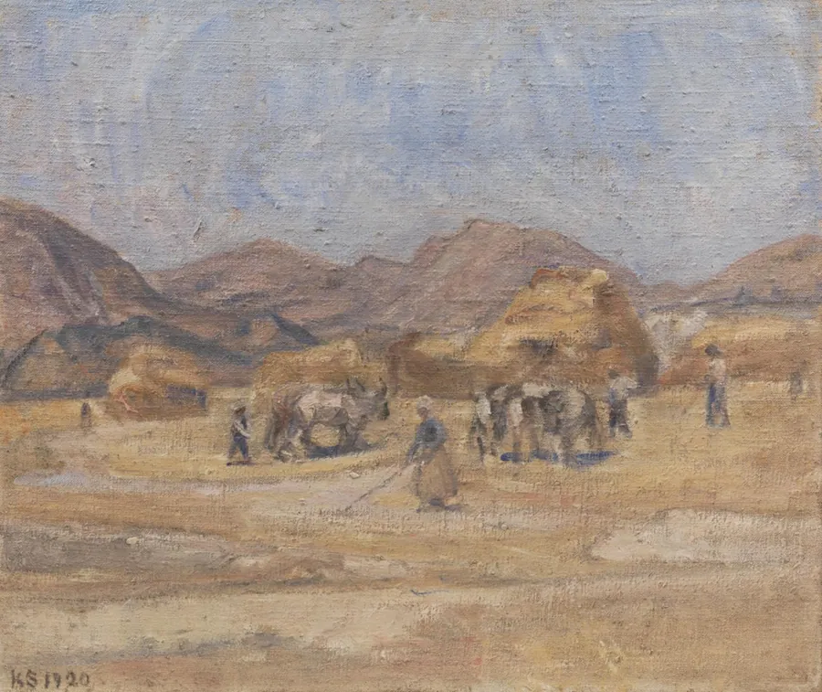 Tærskepladsen i Cività d'Antino by Karl Schou