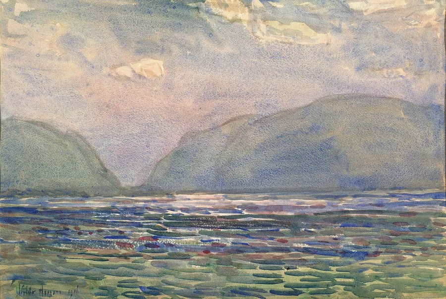Noon above Newburgh by Childe Hassam, born Dorchester, MA 1859-died East Hampton, NY 1935