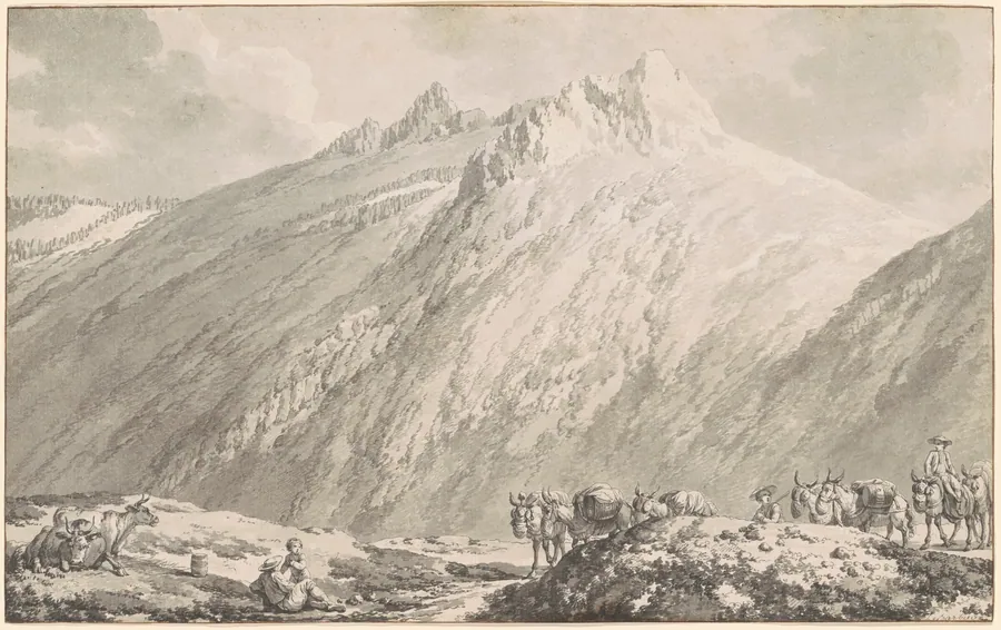 The Grimsel Pass by Jean-Jacques-François Le Barbier I