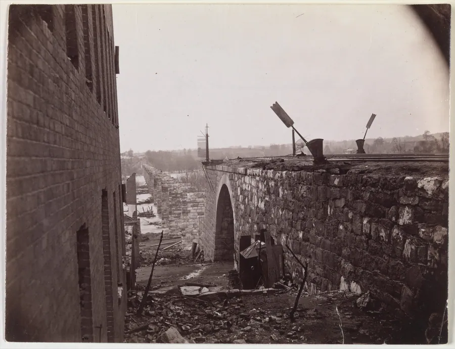 Ruins of Richmond & Petersburg Railroad Bridge, Richmond, Virginia by Alexander Gardner