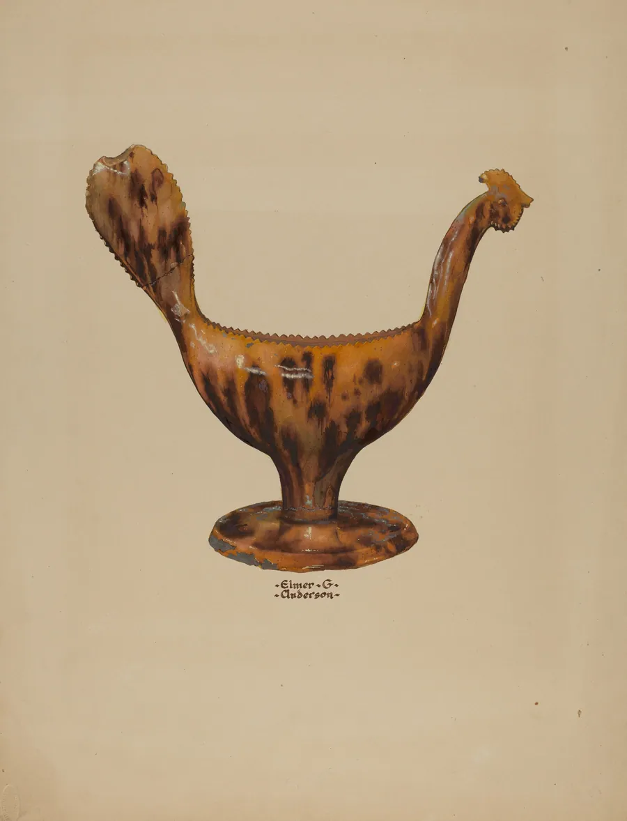 Pa. German Gravy Boat by Elmer G. Anderson