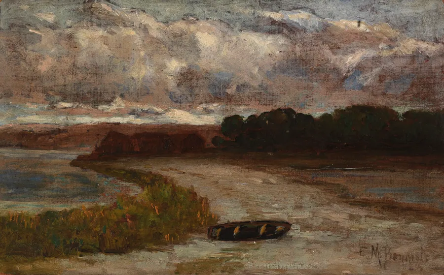 Untitled by Edward Mitchell Bannister, born St. Andrews, New Brunswick, Canada 1828-died Providence, RI 1901