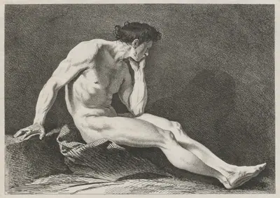 Seated Man with Head in Hand