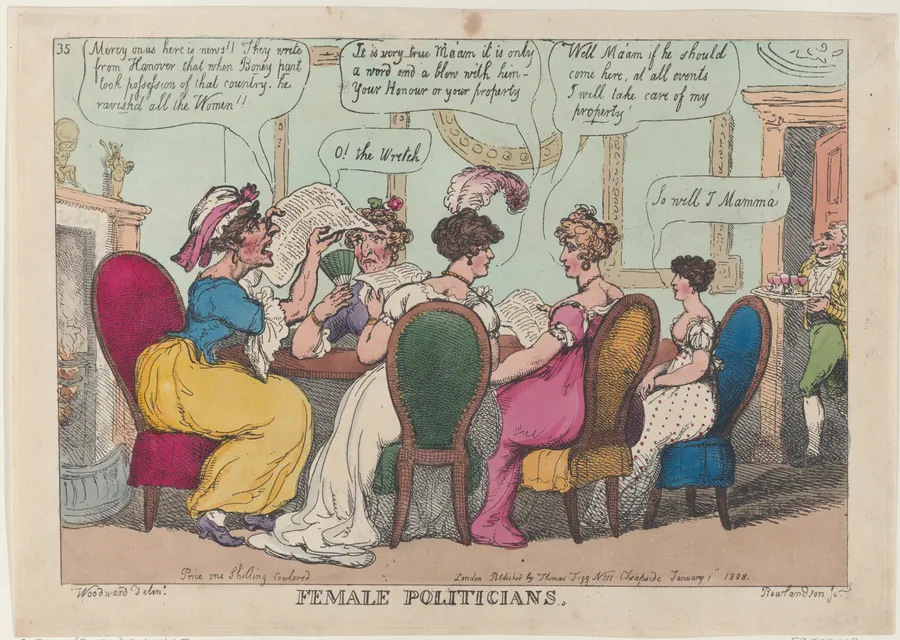 Female Politicians by Thomas Rowlandson