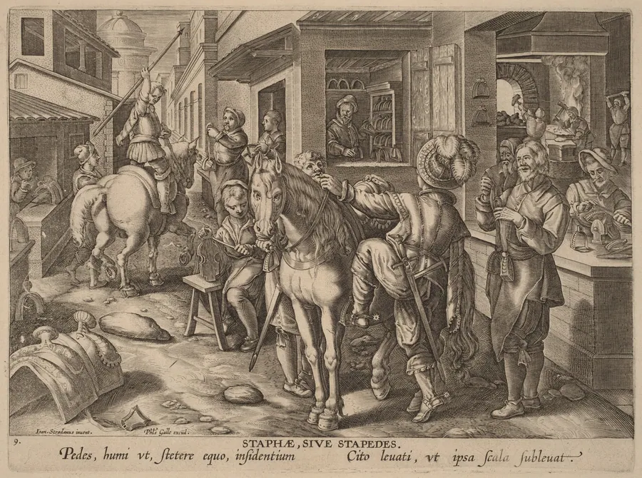 Staphae, Sive Stapedes (Stirrups, or Foot Rests) by Philip Galle