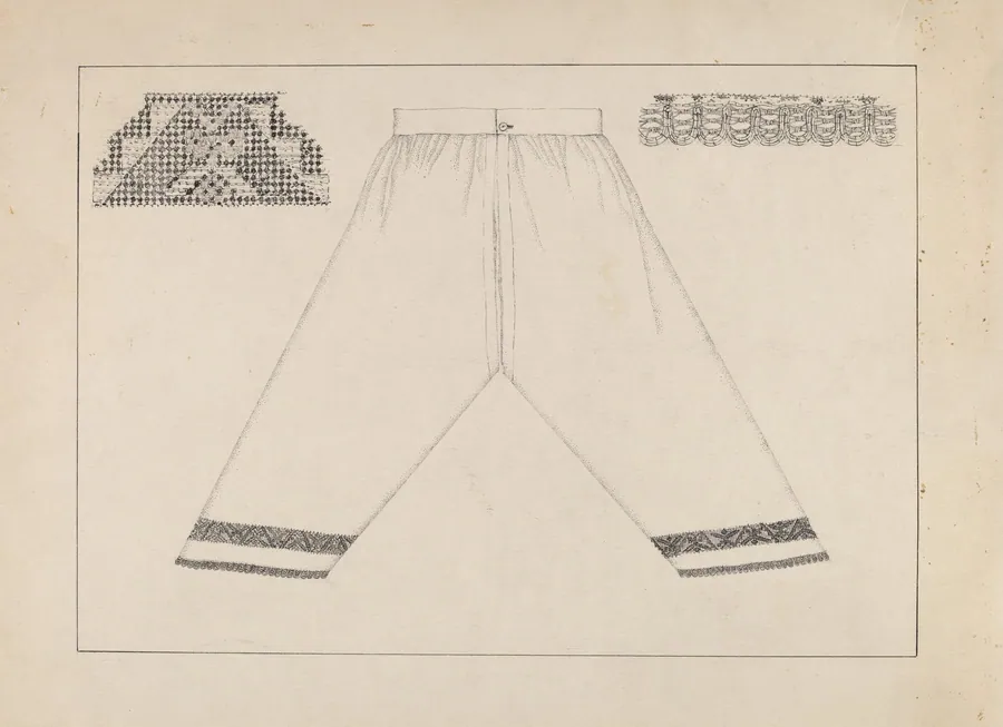 Drawers Trimmed w/ Drawnwork by Evelyn Bailey