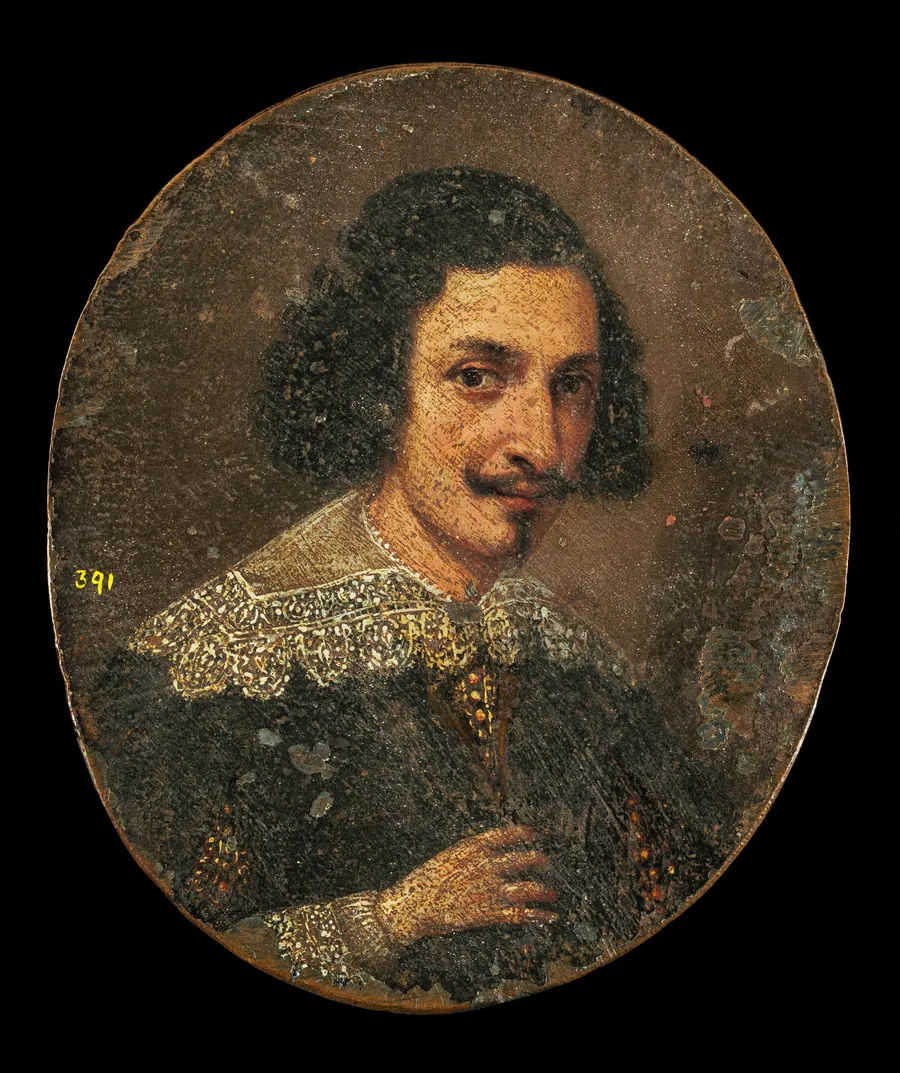 Portrait of a Young Man in Oil [reverse] by Netherlandish 17th Century