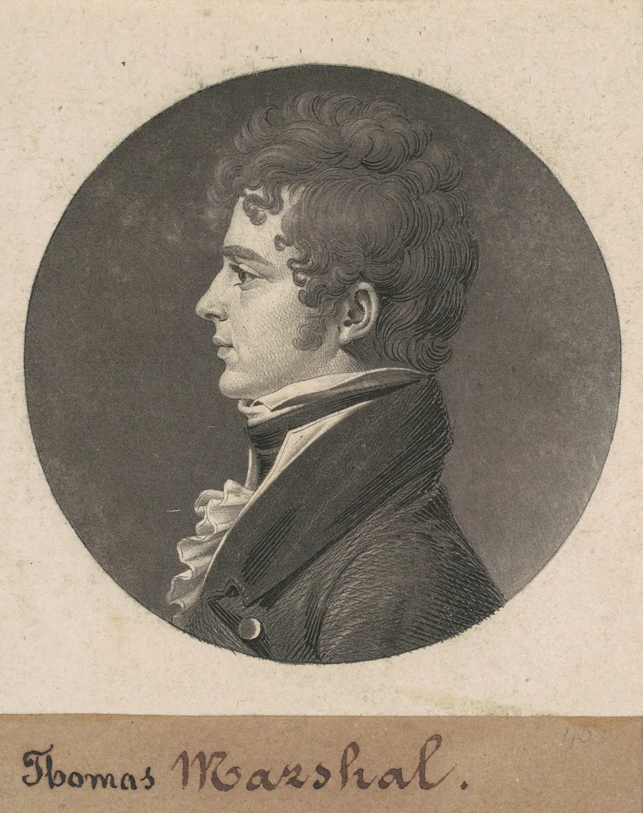 Thomas Marshall by Charles B. J. Févret de Saint-Mémin
