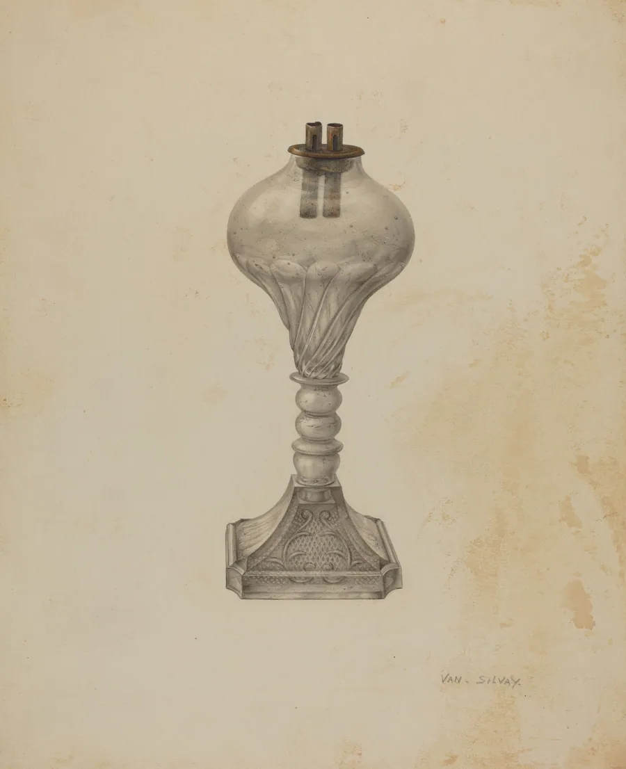 Whale Oil Lamp by Van Silvay