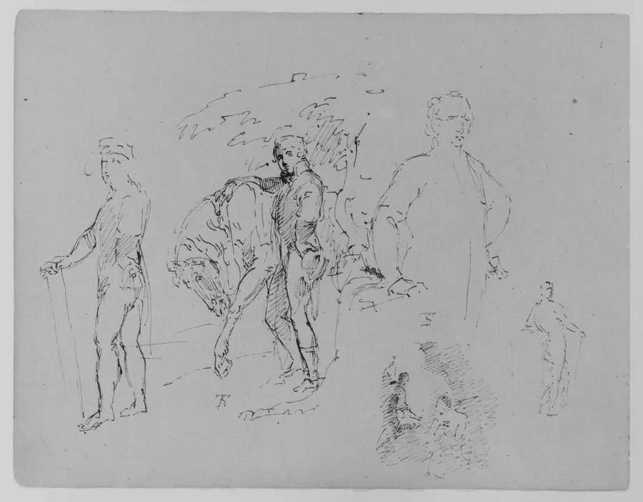 Charles I, after Van Dyke Dismounted Equestrian Portrait; Colonel George Kitts Coussmaker, after Reynolds (from Sketchbook) by Thomas Sully