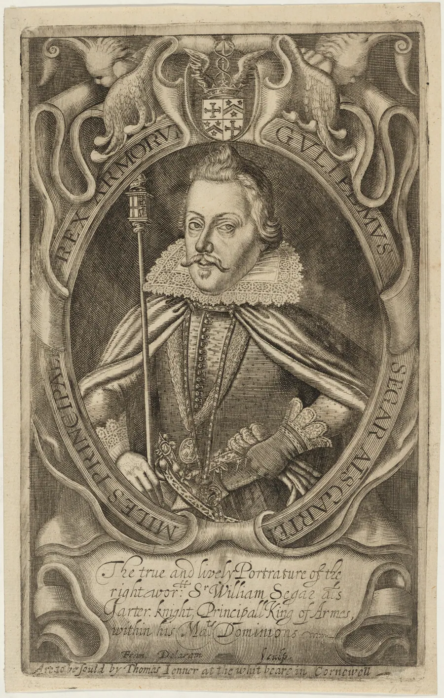 Guliemus Segar (Sir William Segar, Garter King of Arms) by Francis Delaram