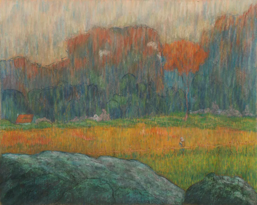 Landscape with Figure and Houses by Claude-Emile Schuffenecker