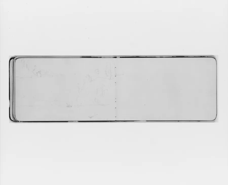 Small Section of a Landscape (from Sketchbook) by Albert Bierstadt