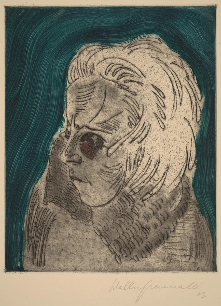 Tired Woman, Sonia Gramatté (Müder Mädchenkopf, Sonia Gramatté) by Walter Gramatté