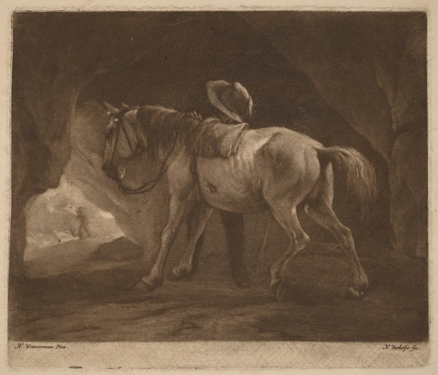 The Pissing Horse by Nicolaas Verkolje