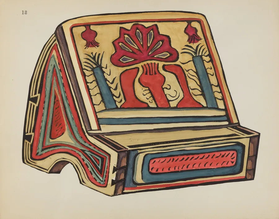 Plate 18: Reading Stand, Llano: From Portfolio "Spanish Colonial Designs of New Mexico" by American 20th Century