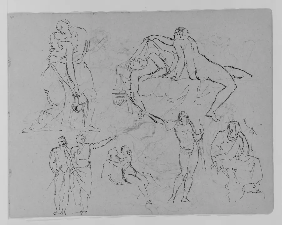 Six Figure Studies (from Sketchbook) by Thomas Sully