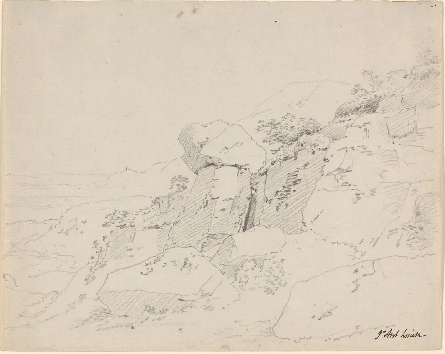 Glacial Boulders at the Edge of a Mountain by Jean Antoine Linck