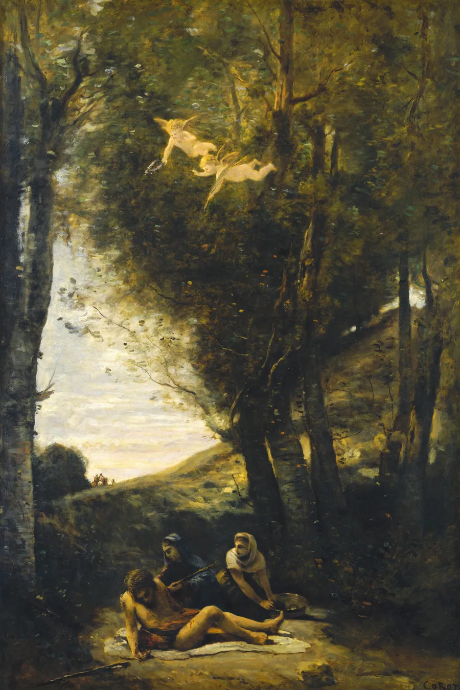 Saint Sebastian Succored by the Holy Women by Jean-Baptiste-Camille Corot