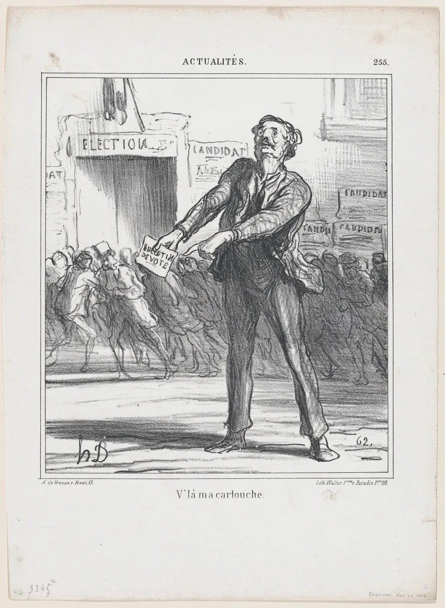 This is my "bullet," from 'News of the day,' published in "Le Charivari" by Walter Frères
