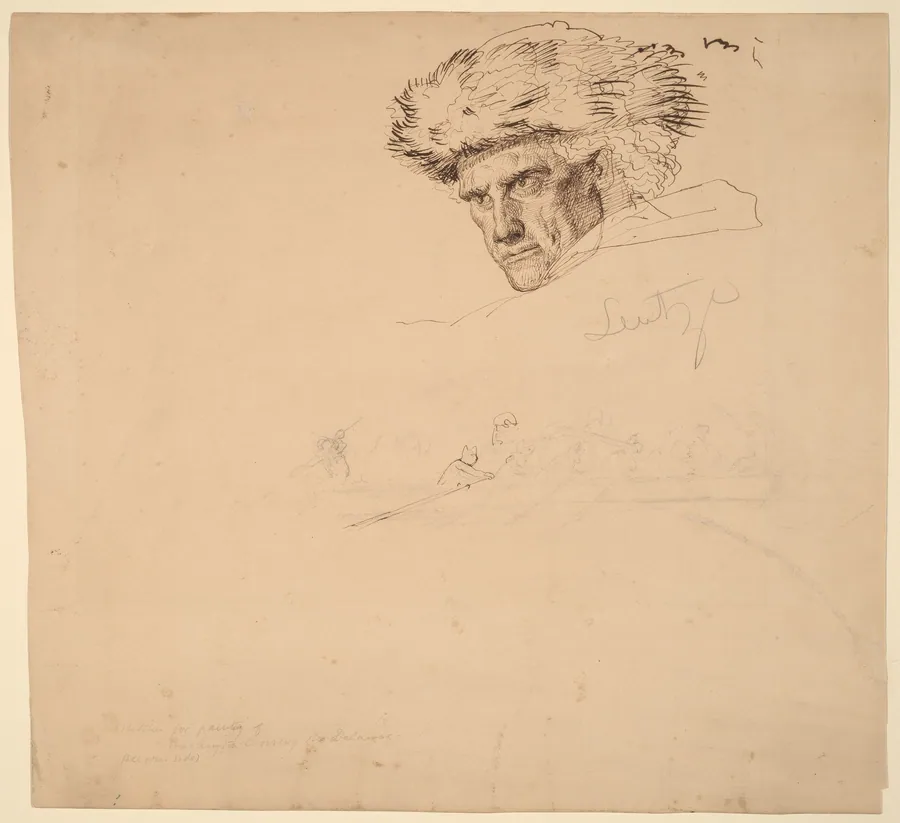 Studies for "Washington Crossing the Delaware" [recto] by Emanuel Gottlieb Leutze