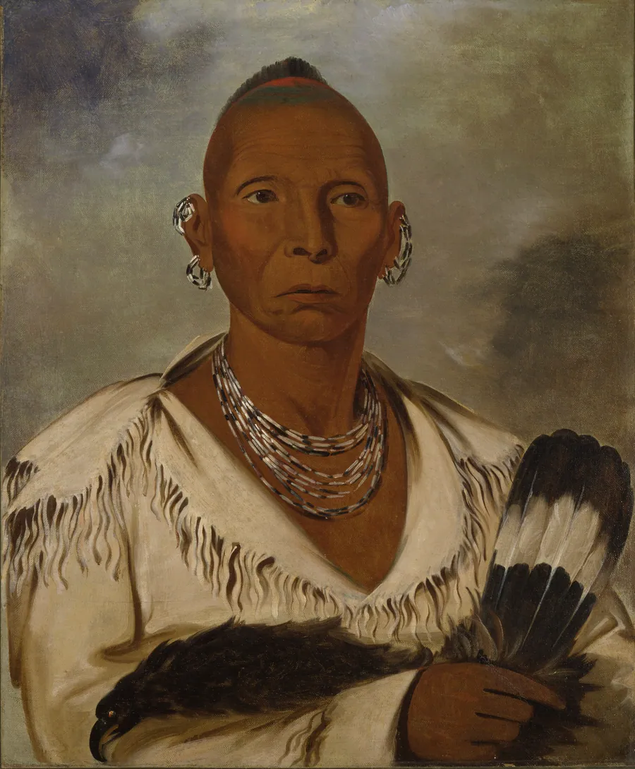 Múk-a-tah-mish-o-káh-kaik, Black Hawk, Prominent Sac Chief by George Catlin, born Wilkes-Barre, PA 1796-died Jersey City, NJ 1872