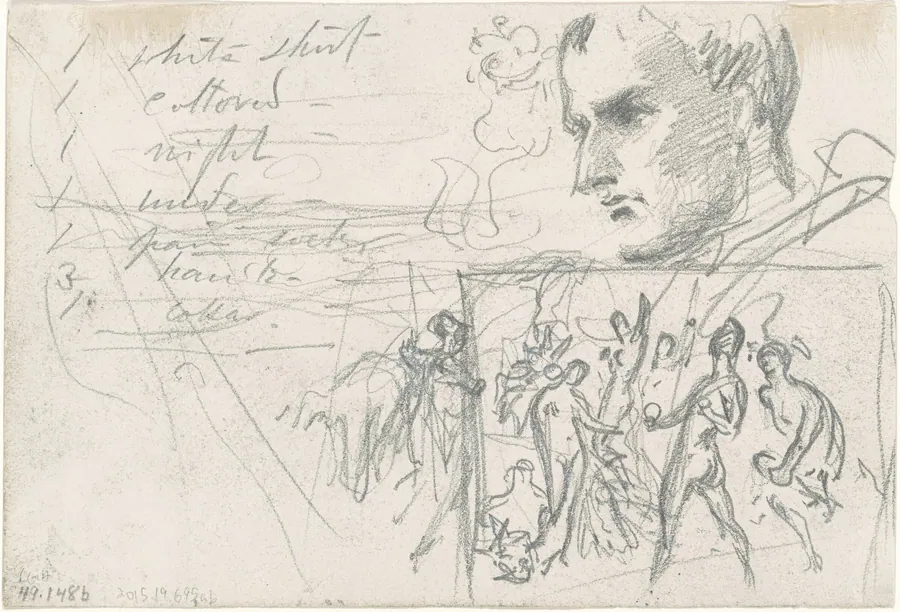 Napoleonic Head and Judgment of Paris [verso] by John Singer Sargent