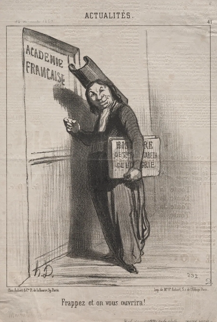 Knock and it will open for you! by Honoré Daumier