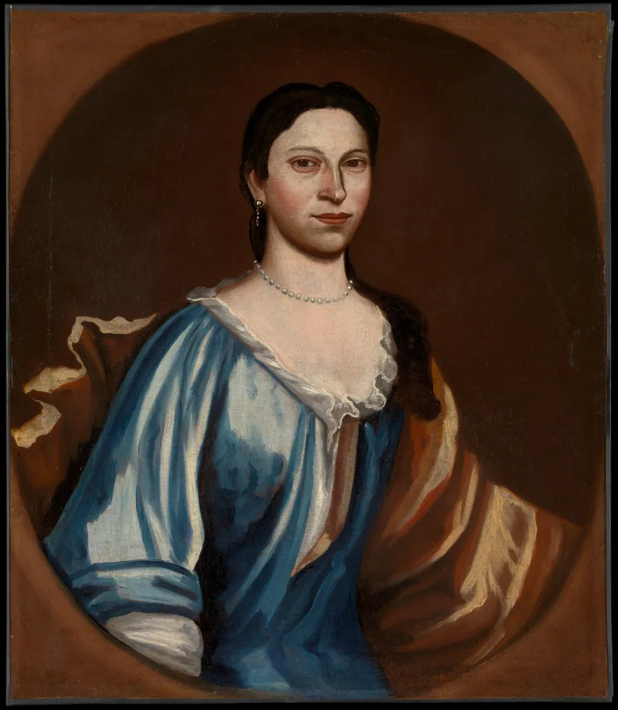 Portrait of a Lady (possibly Tryntje Otten Veeder) by Schuyler Limner