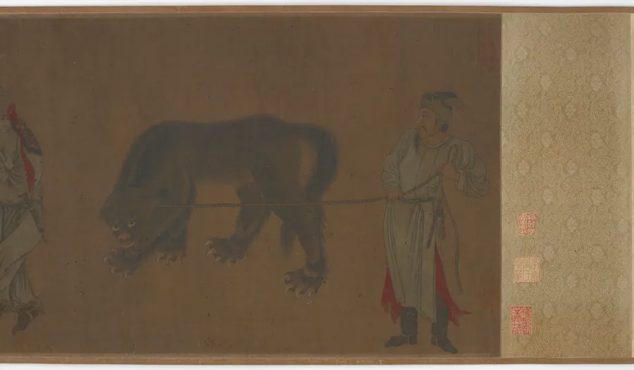 Presenting tribute animals by Formerly attributed to Yan Liben (ca. 600-674)