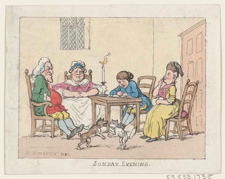 Sunday Evening by Henry William Bunbury