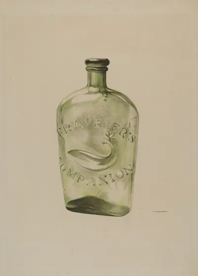 Glass Whiskey Flask