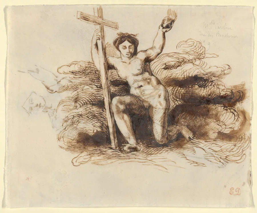 The Figure of Religion (recto/verso) by Eugène Delacroix