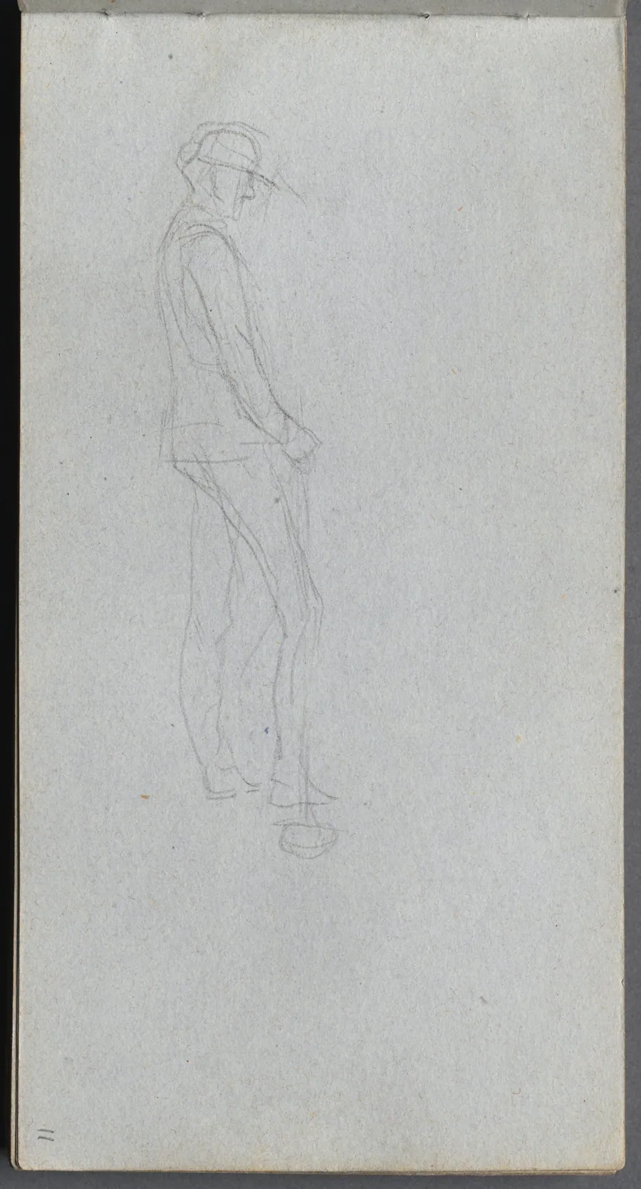 Sketchbook, page 11: Figure in Profile by Ernest Meissonier