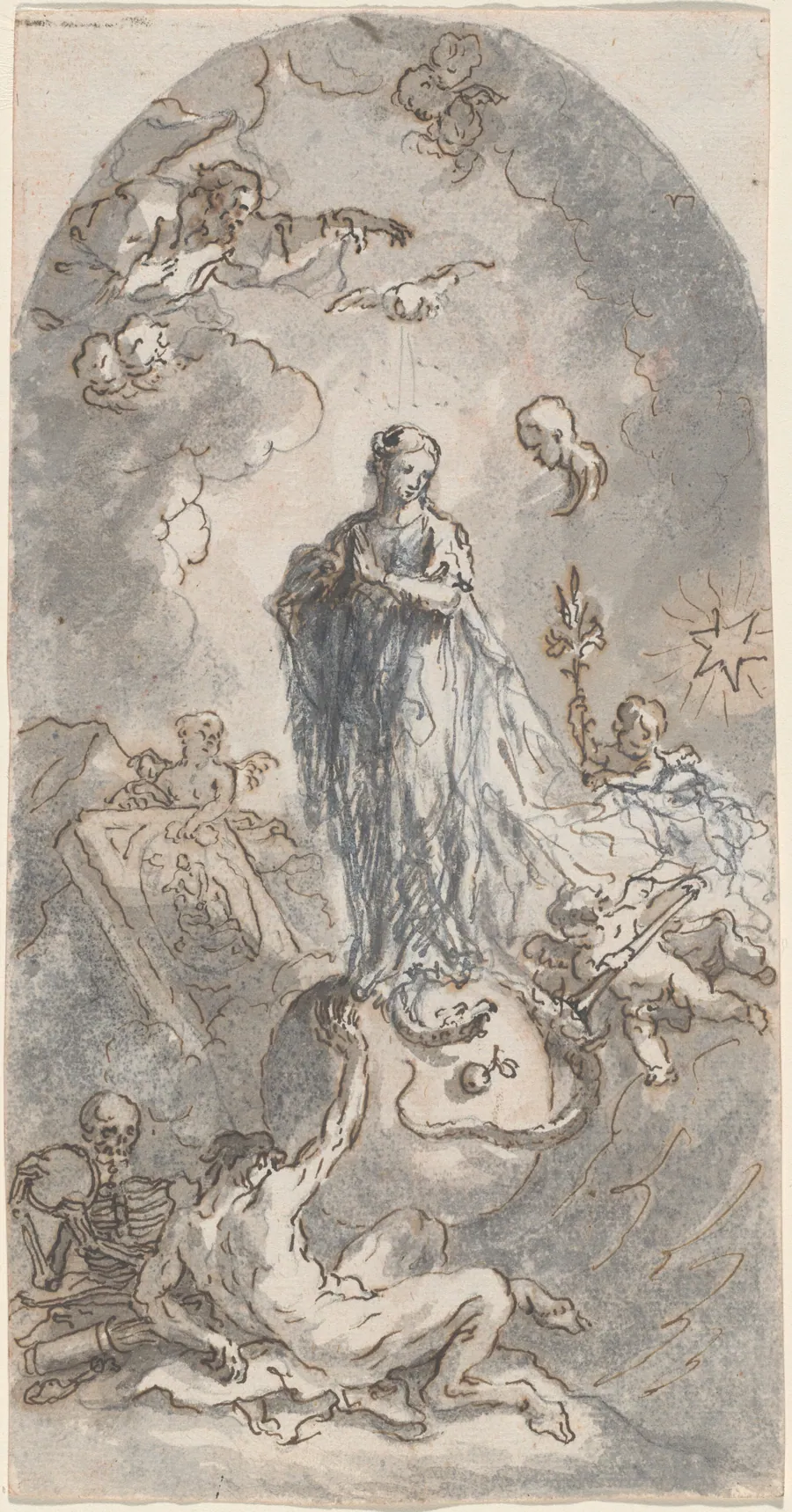 The Virgin of the Immaculate Conception (recto) by Martin Johann Schmidt