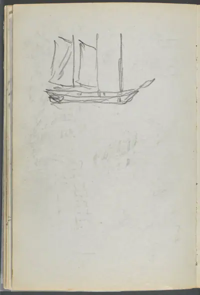 Sketchbook, The Dells, N° 127, page 106: Sailboat