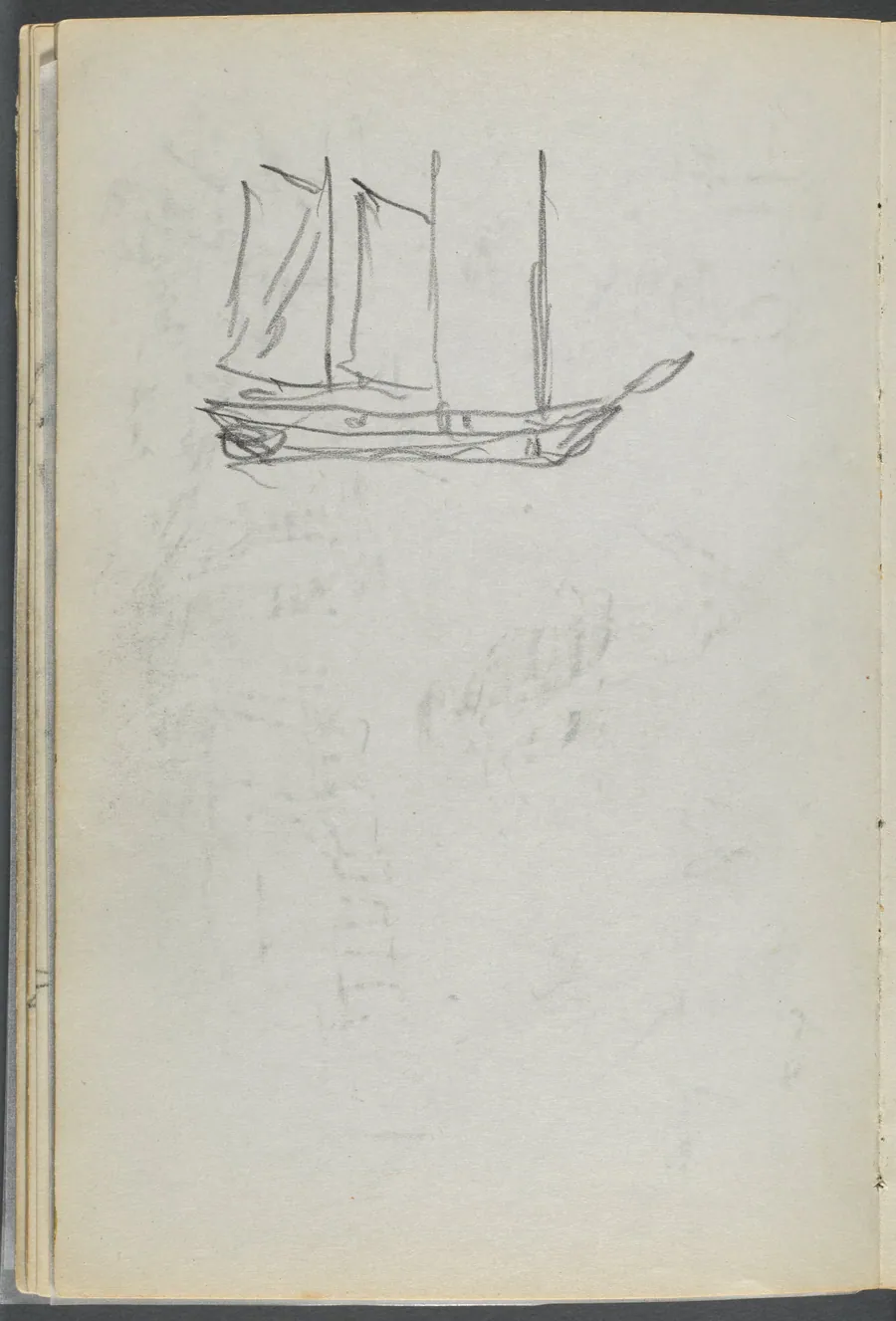 Sketchbook, The Dells, N° 127, page 106: Sailboat by Maurice Prendergast