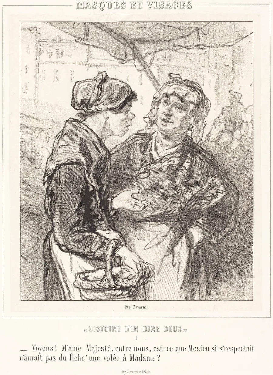 "Voyons! Mme Majeste..." by Paul Gavarni
