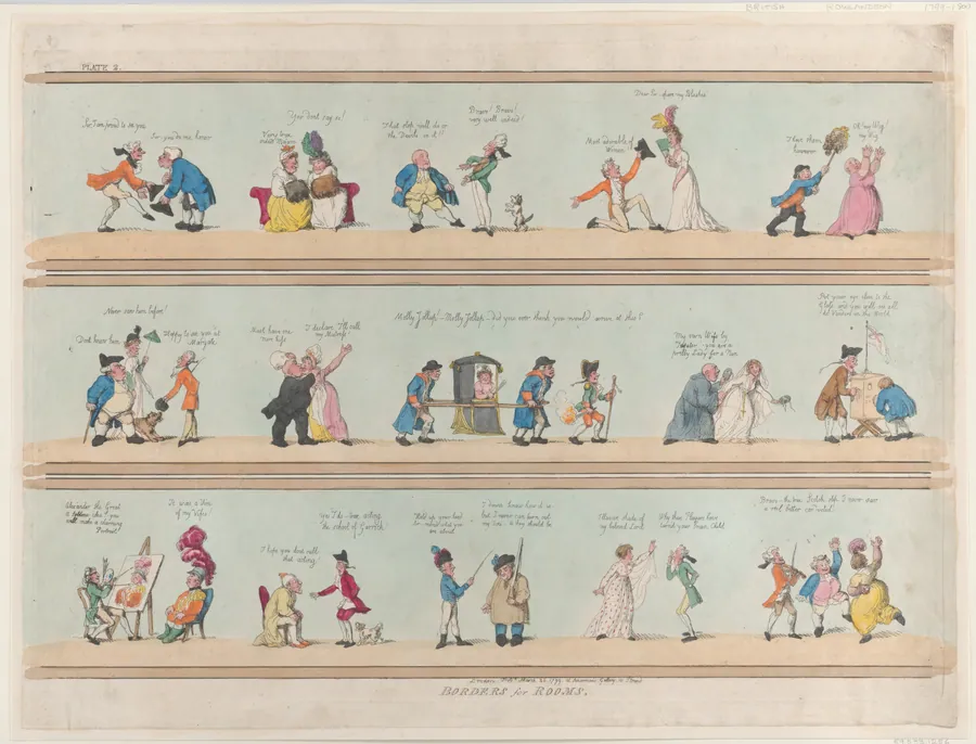 Borders for Rooms, Plate 2 by Thomas Rowlandson