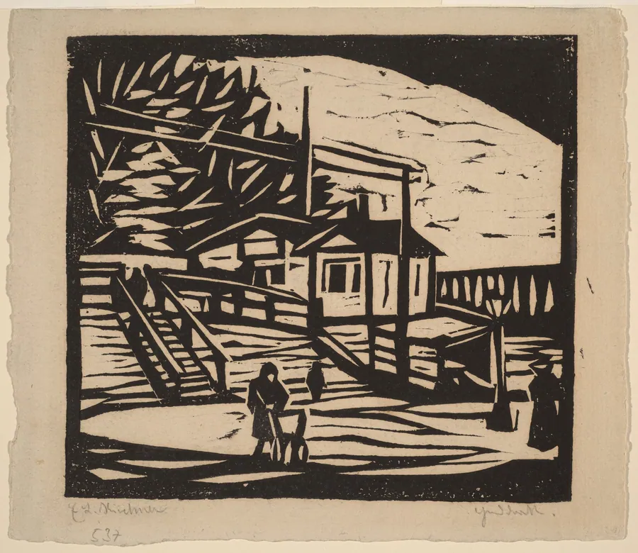 Shed on the Bank of the Elbe by Ernst Ludwig Kirchner