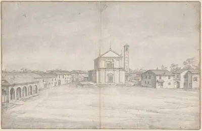 A Town Center with a Church
