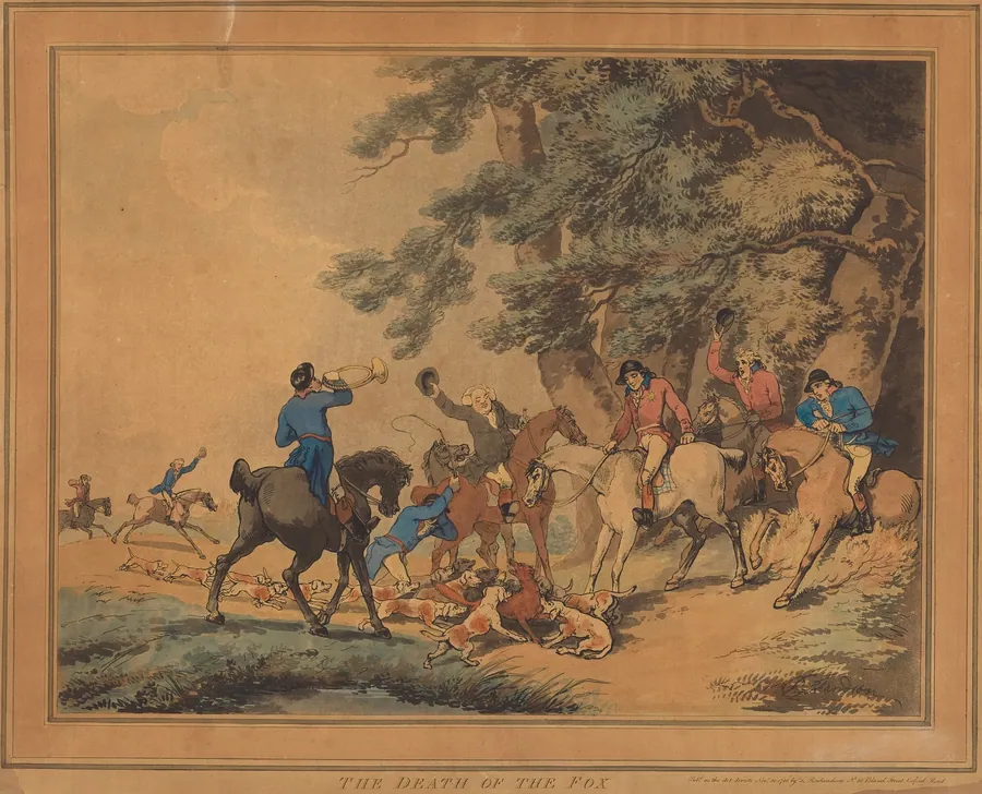 The Death of the Fox by Thomas Rowlandson