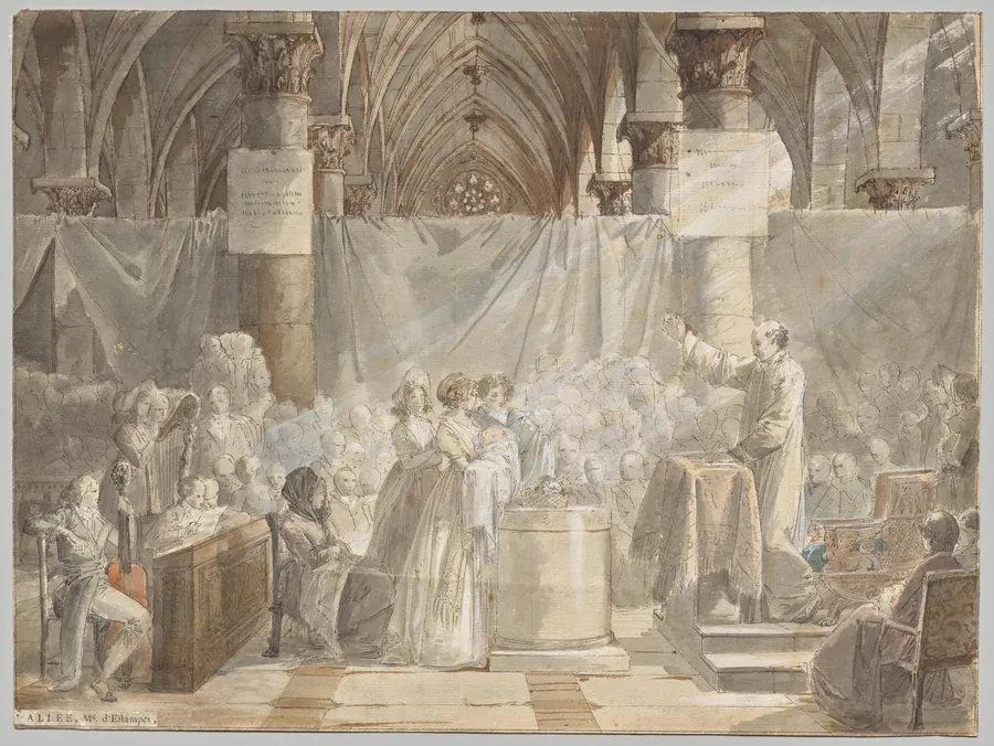 A Christening in Revolutionary France by Jean-Baptiste Mallet
