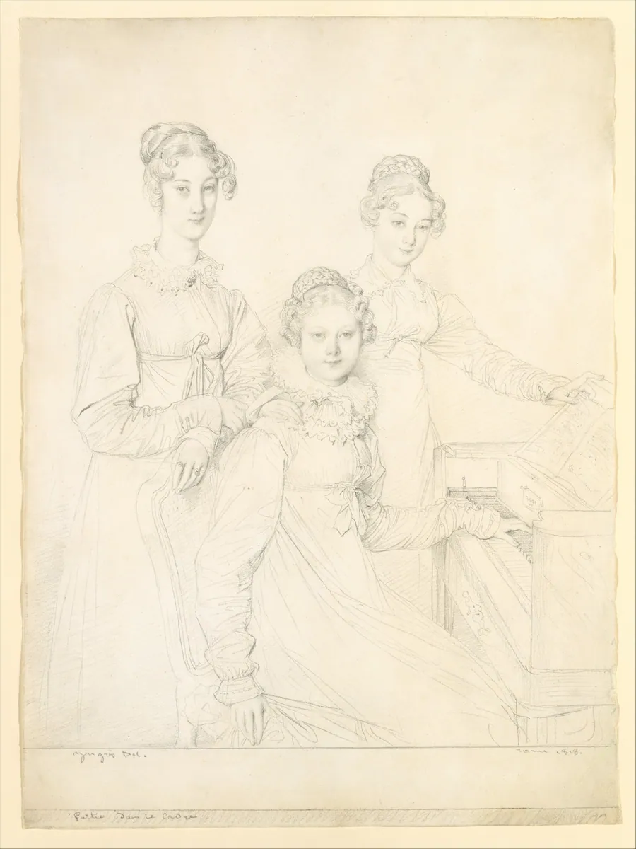 The Kaunitz Sisters (Leopoldine, Caroline, and Ferdinandine) by Jean Auguste Dominique Ingres