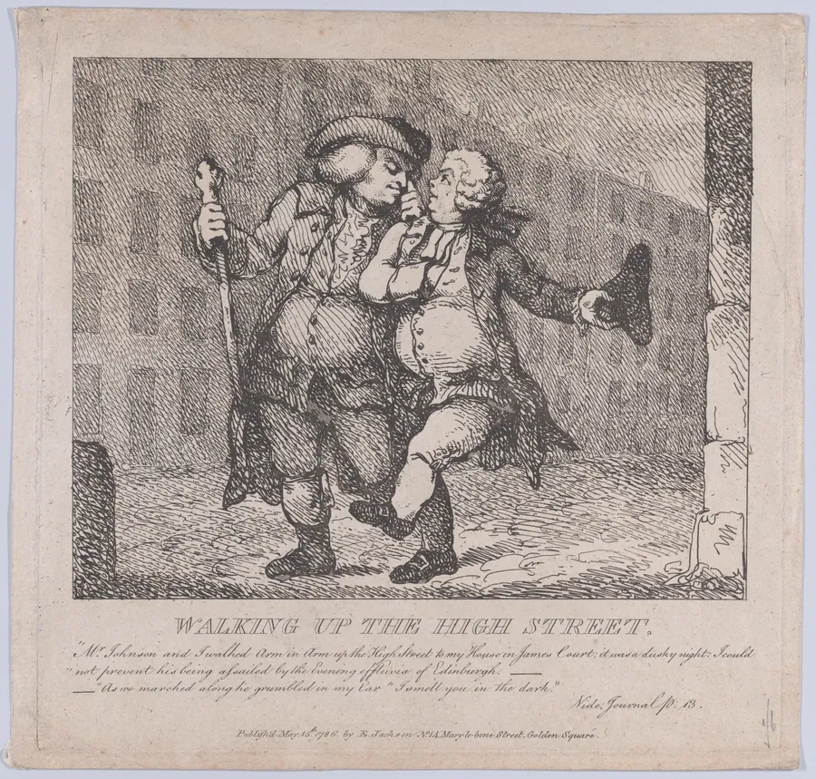 Walking Up the High Street, Edinburgh (Picturesque Beauties of Boswell, Part the First) by Samuel Johnson