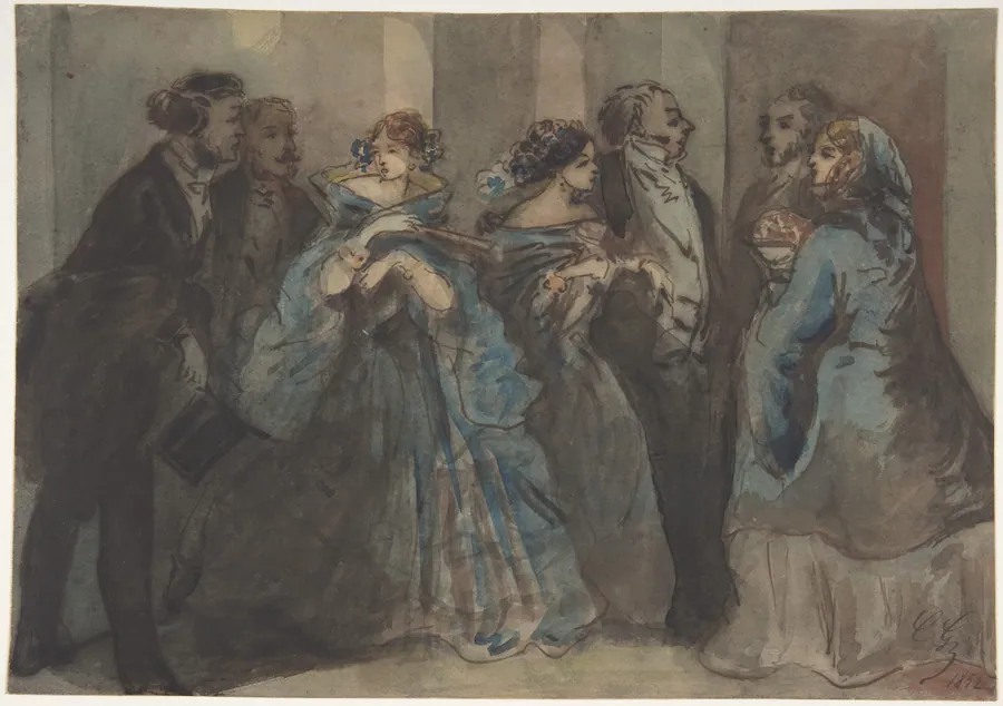 Leaving the Theater by Constantin Guys