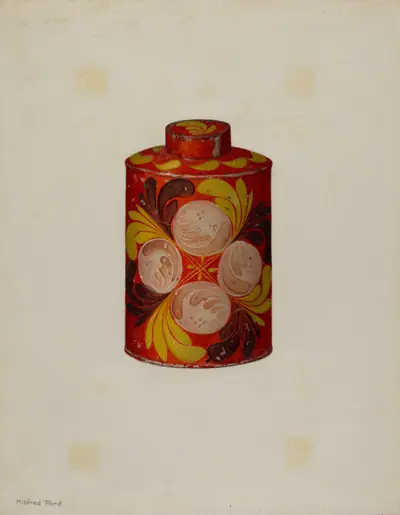 Toleware Tea Caddy