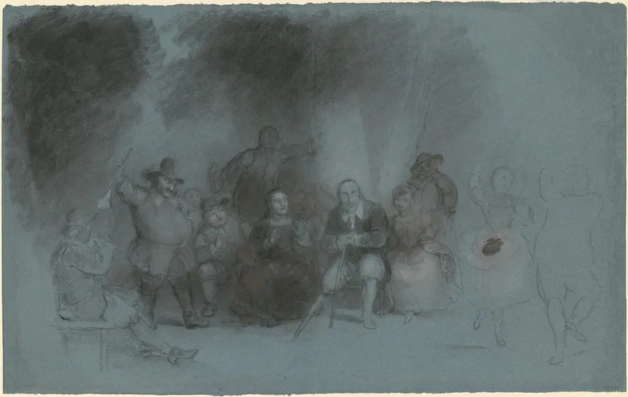 Study for "Dance on the Battery in Presence of Peter Stuyvesant" by Asher Brown Durand