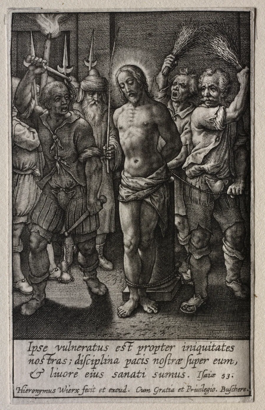 The Passion: The Flagellation by Hieronymus Wierix